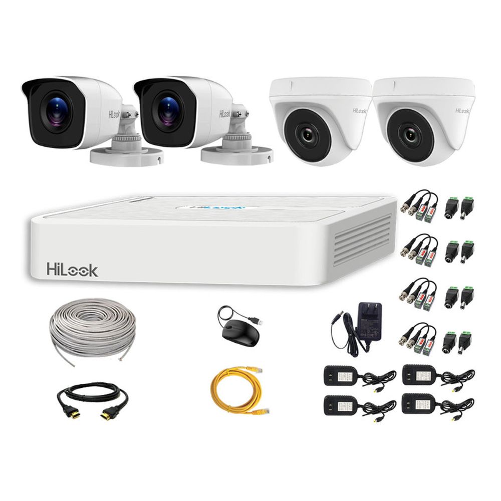 Kit 4 Cámaras de Seguridad Full HD 1080p P2P Vigilancia + Kit de  Herramientas