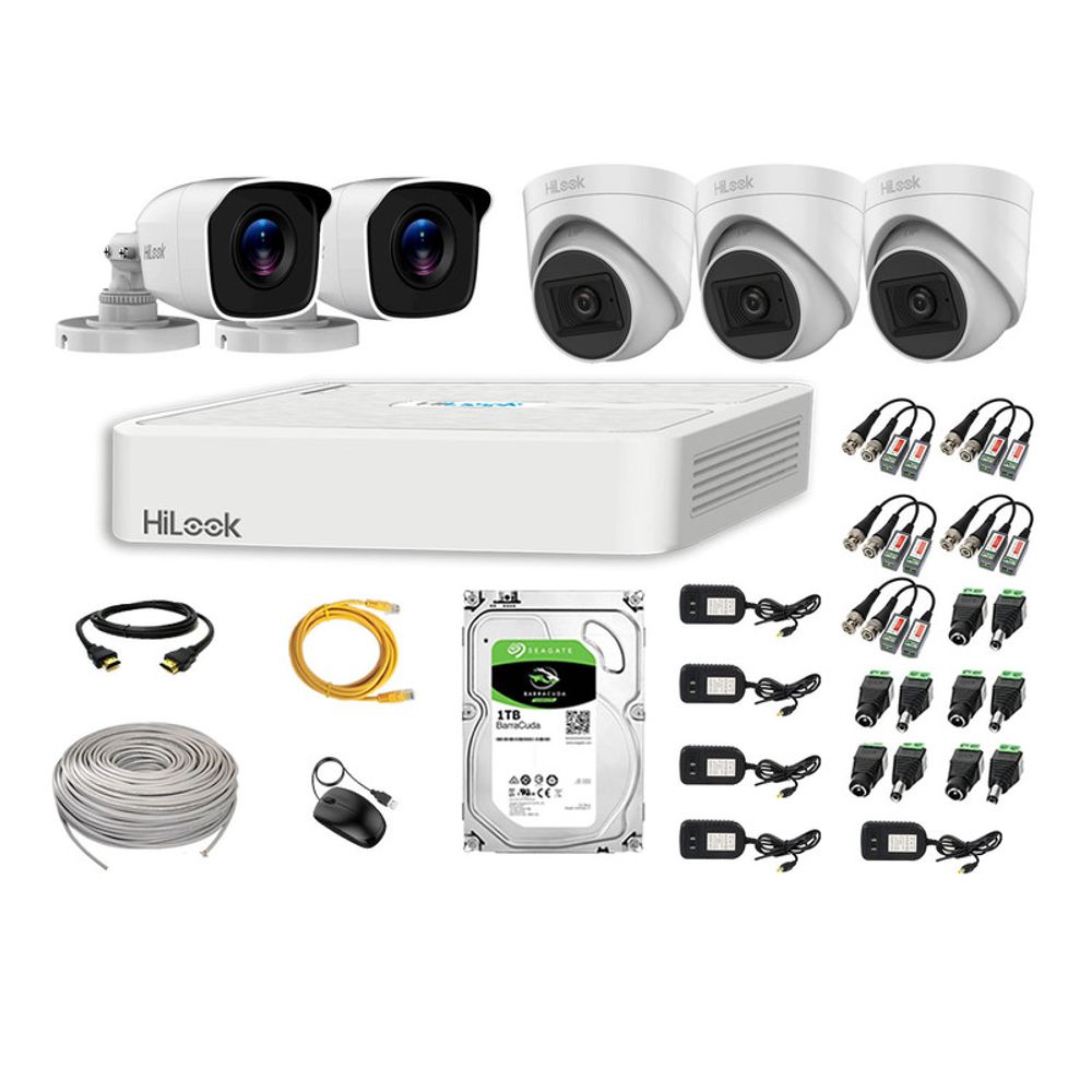 Kit Cámaras De Vigilancia 1080p Full Hd Hilook Para Exterior