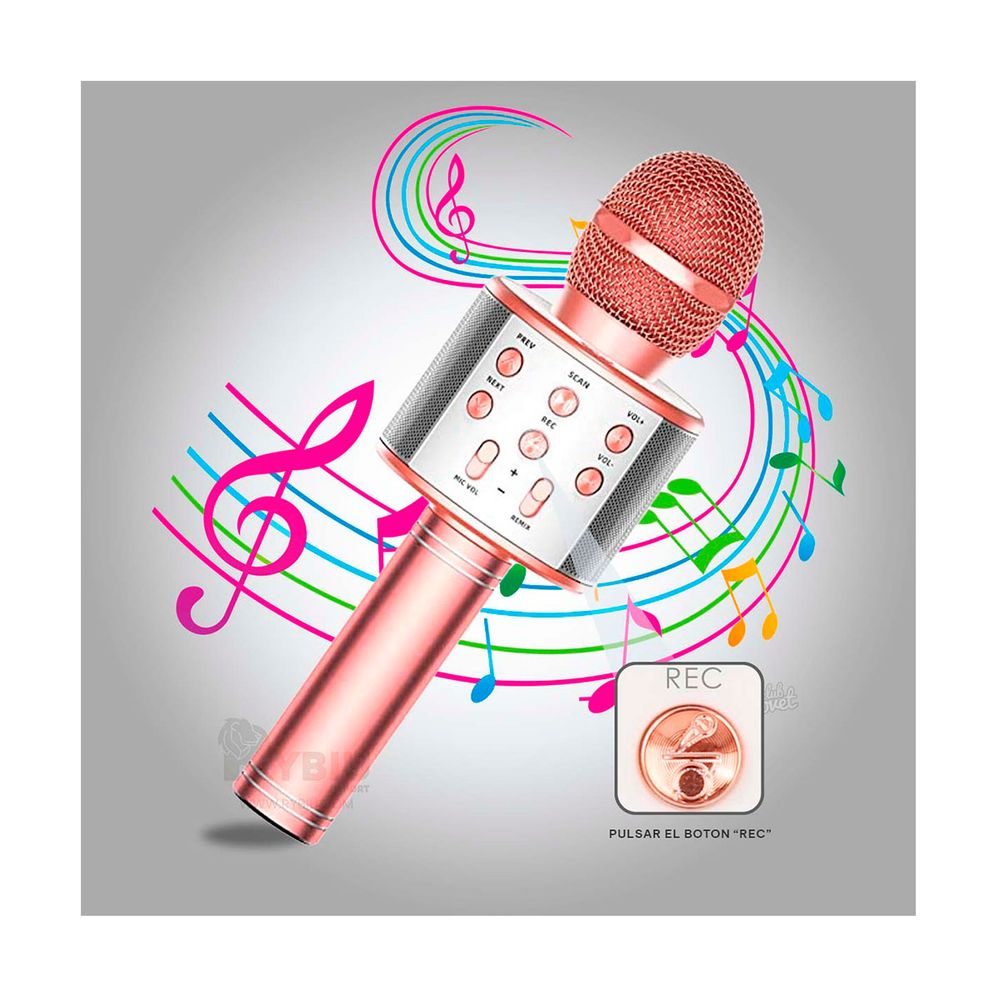 Microfono Bluetooth Familiar Rosado - Promart