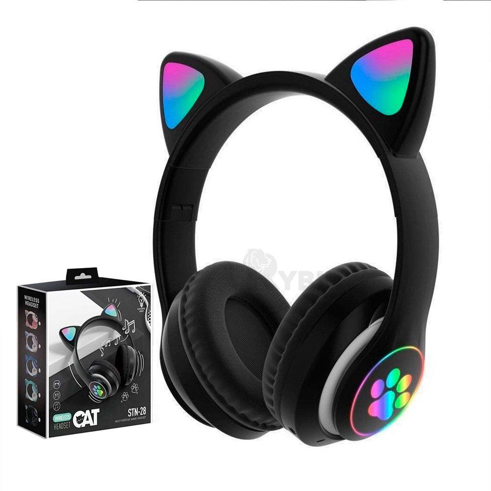 Audifonos de Niña Tipo Gato Color Negro Audifonos de Niña Tipo Gato Color Negro