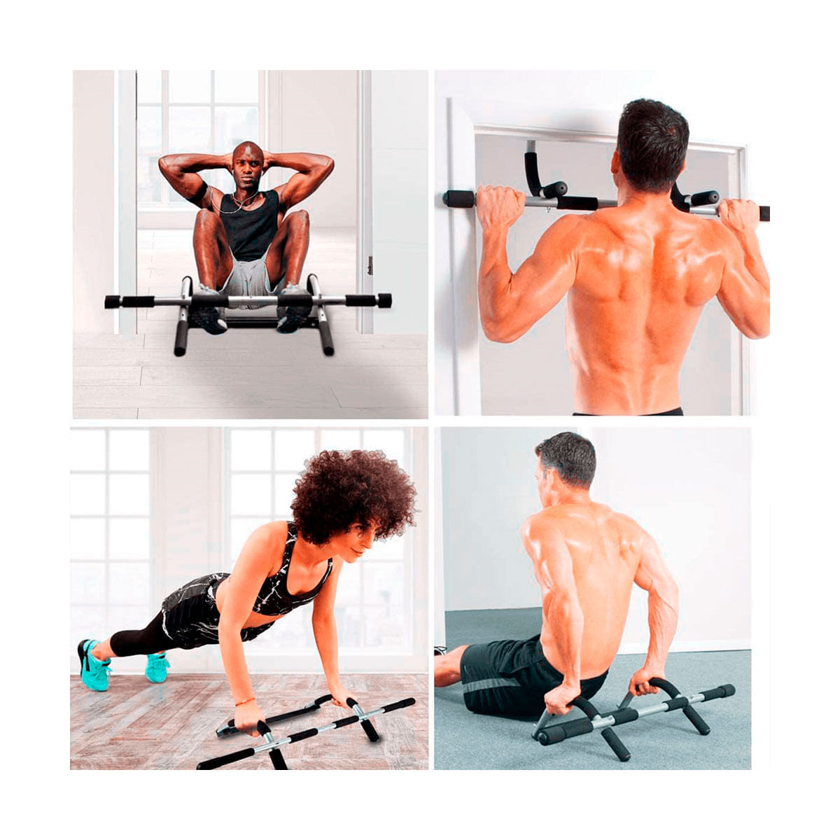 Barra Fitness Dominadas Multifuncional  110 kg