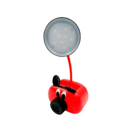 Lámpara de Escritorio Multifuncional Tajador Portalápices Rojo