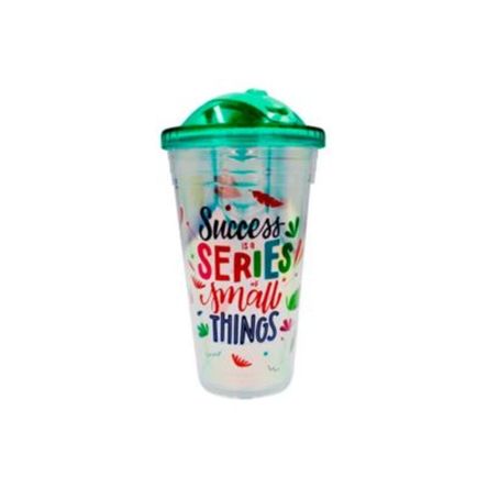 Tomatodo Acrílico con Tapa - Frase - Verde Tomatodo Acrílico con Tapa - Frase - Verde