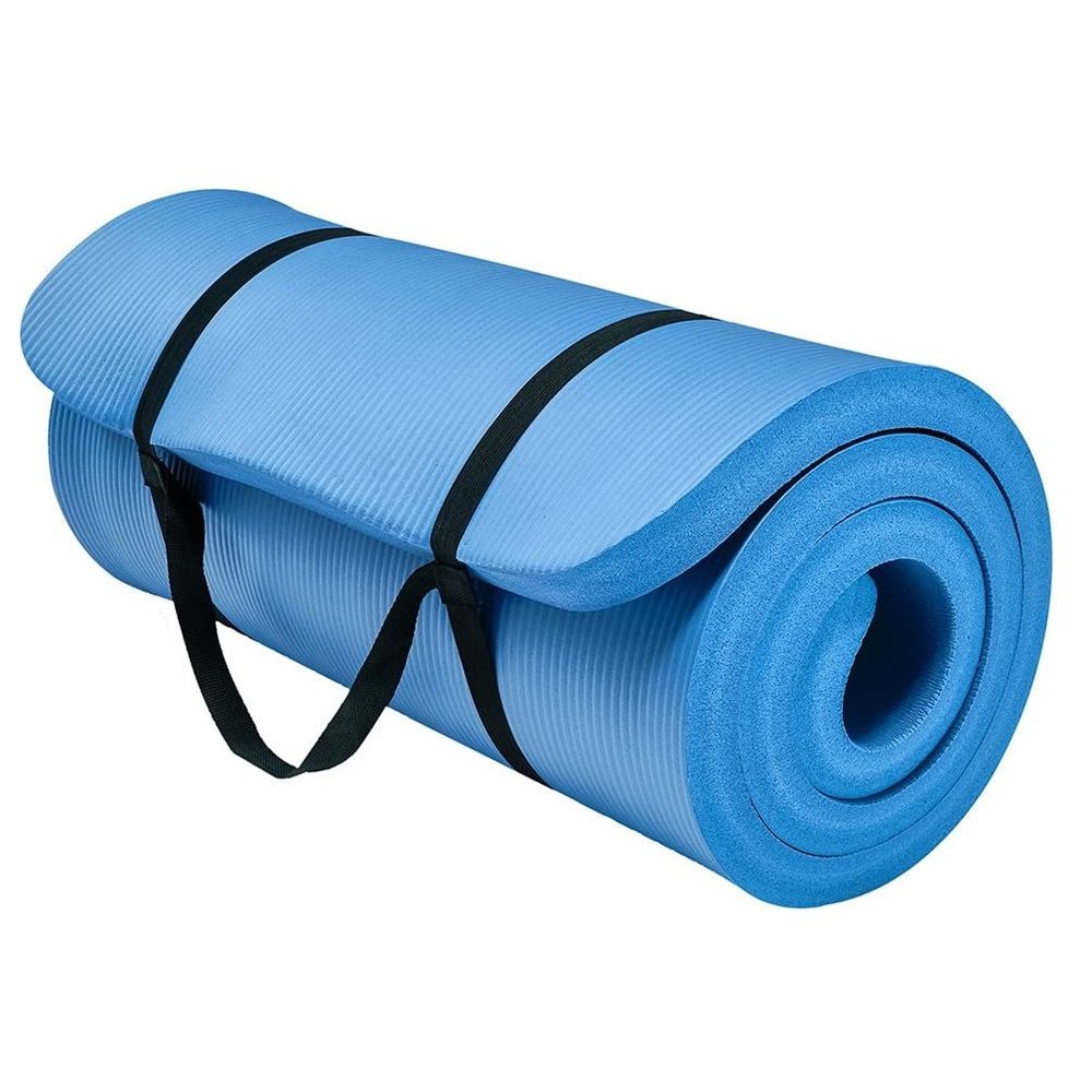 Colchoneta Yoga Mat Extra Gruesa 20 Mm Pilates Gym Azul - Promart