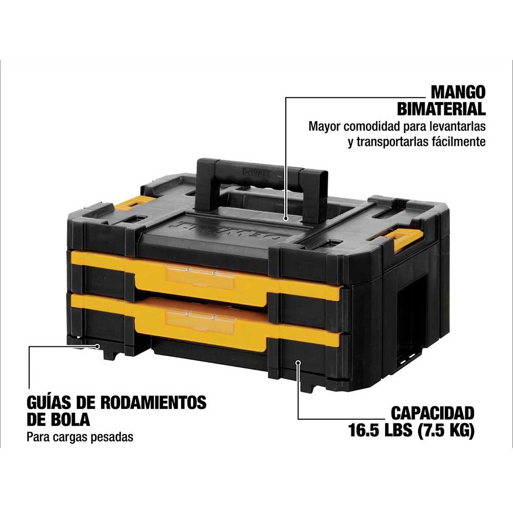 DEWALT TSTAK IV 7 in. Stackable 18-Compartment Double Shallow Drawer