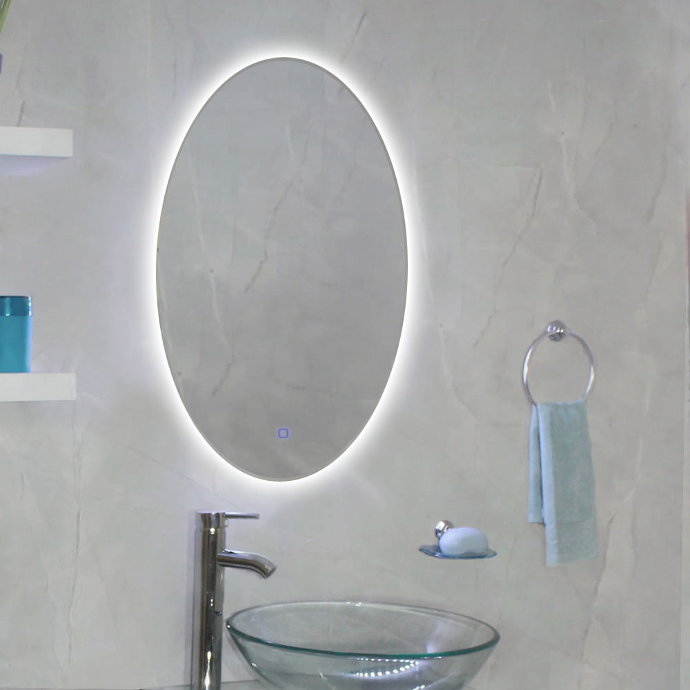 Espejo led táctil circular 70cm - Promart