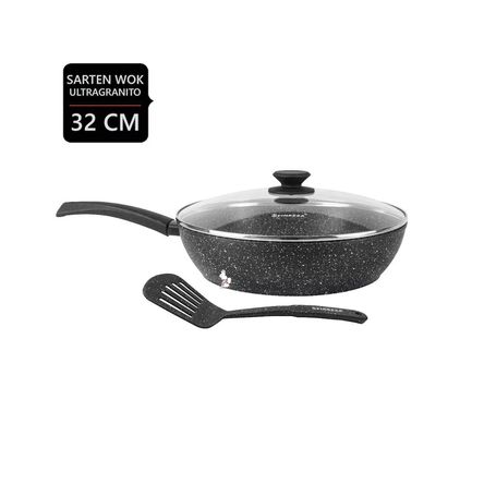 Sartén Wok Antiadherente Granito Finezza 28cm - ECOMARKPERU