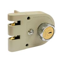 Cerradura de Sobreponer Engrape Travex Modelo 2000 R Plateada para Puertas de Metal