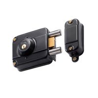Cerradura de Sobreponer Acero Cantol Modelo Blindada Super 400 Negro con 2 Pivotes