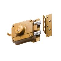 Cerradura de Sobreponer Alta Seguridad Super 880 Cantol en Color Oro con 2 Pivotes de Acero