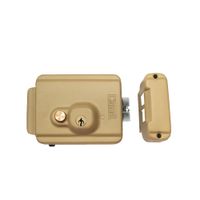 Cerradura de Sobreponer Eléctrica Cantol Modelo Eléctrica C/Botón Beige Mate
