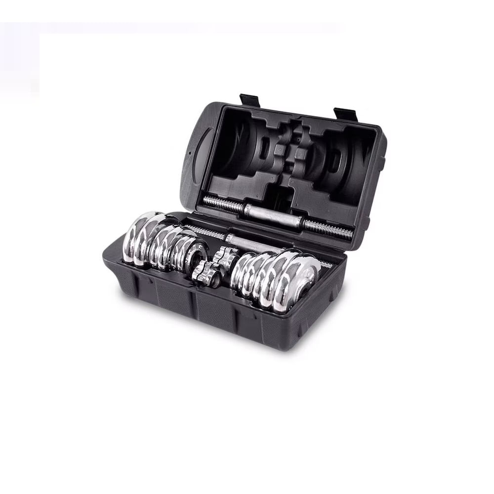 Lot complet musculation fonte 28 mm - 424 kg poids + barres + haltères