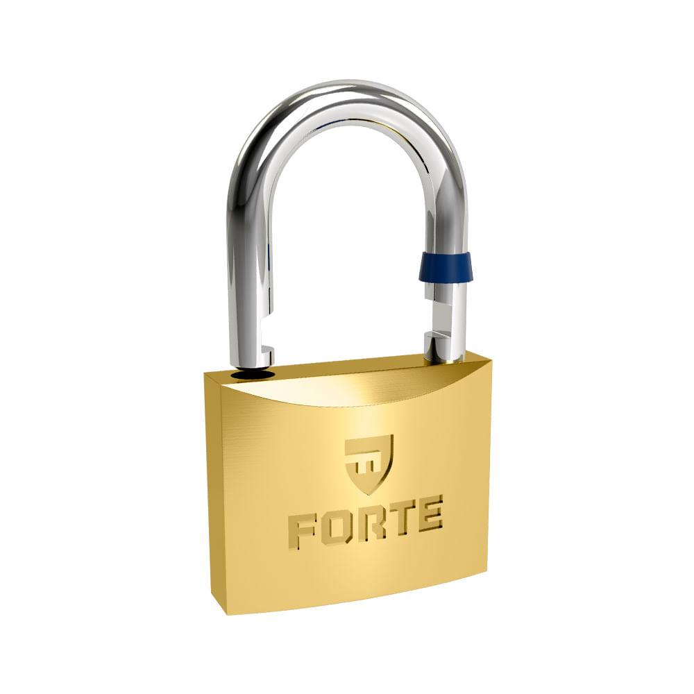 Candado Forte F 70 Aluminizado de Acero Cromado 70mm