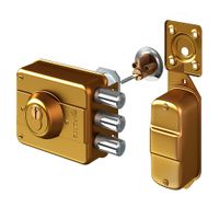 Cerradura de Sobreponer Forte B300 en Color Oro Bronce