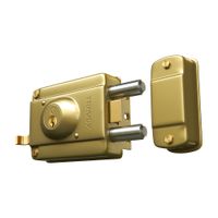 Cerradura de Sobreponer Blindada Travex Modelo C911 en Color Oro