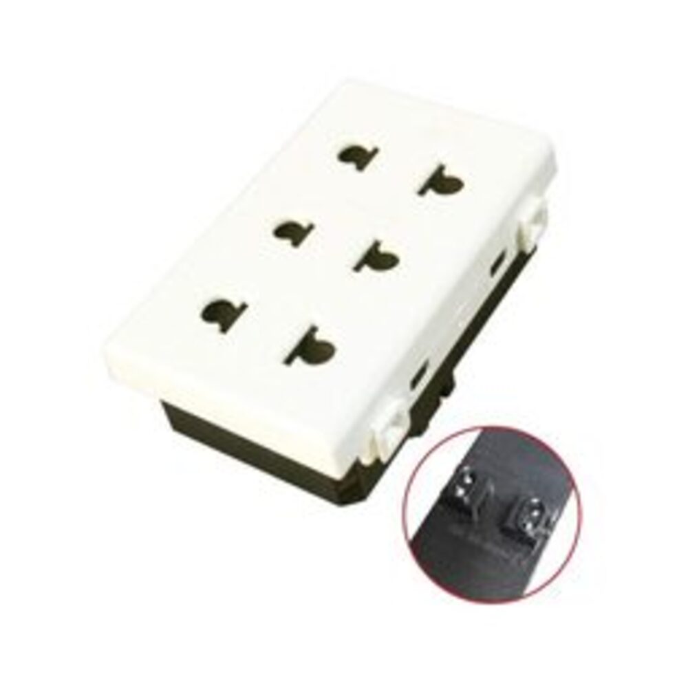 Dado Tomacorriente 3 Toma Universal 15 Amp Bm139 OPalux