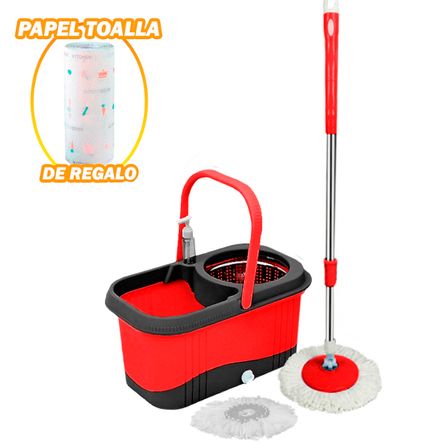 Balde Escurridor Trapeador+Dispensador RJ Y Papel Toalla Reutilizable  Sashija