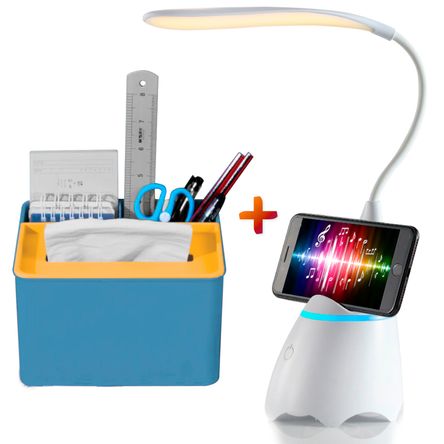 Lámpara LED con Bluetooth Y52 Y Caja Organizador Escritorio R30 CL Sashija