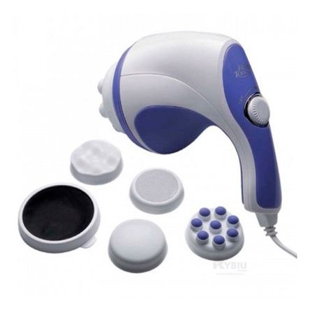 Masajeador Tonificante y Relajante 4 Cabezales Blanco Azul Masajeador Tonificante y Relajante 4 Cabezales Blanco Azul