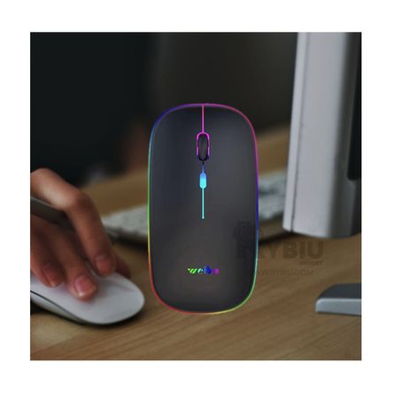Mouse Dual Bluetooth Negro con Luces RGB