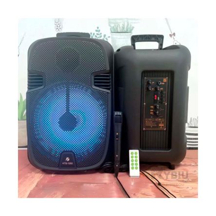 Equipo de Sonido Portatil con Microfono Negro RYBIU IMPORT