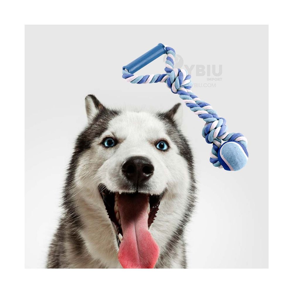 Juguete para Perros Soga con Pelota Azul Juguete para Perros Soga con Pelota Azul