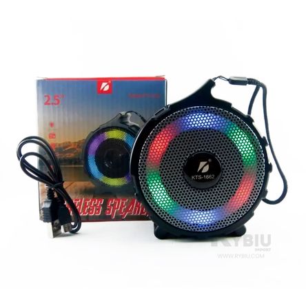 Parlante con Altavoz Portatil KTS-1662 Color Negro RYBIU IMPORT