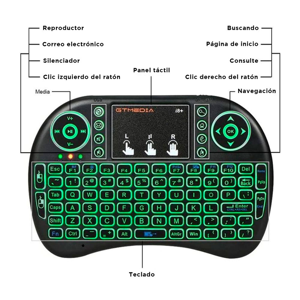 Mini Teclado con Mouse Tactil para Computadora Mini Teclado con Mouse Tactil para Computadora