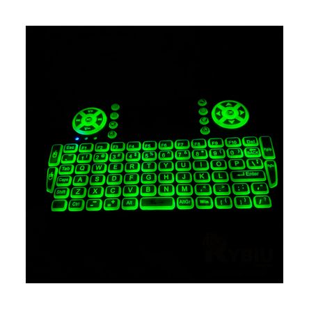 Mini Teclado con Iluminado de Inalambrico Verde  RYBIU IMPORT