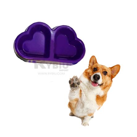 Corazon Morado Plato Bebedero para Mascotas  RYBIU IMPORT