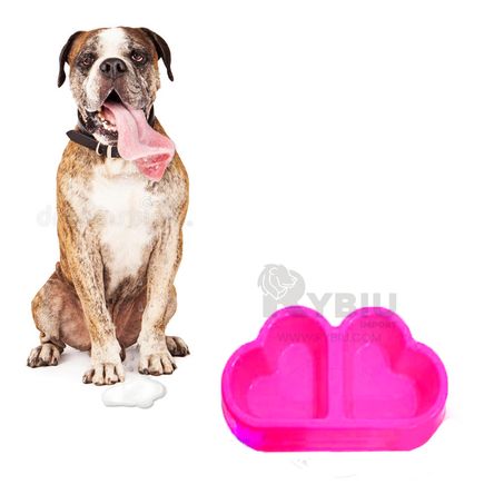 Plato Rosa con Bebedero para Mascotas en Forma de Corazon RYBIU IMPORT