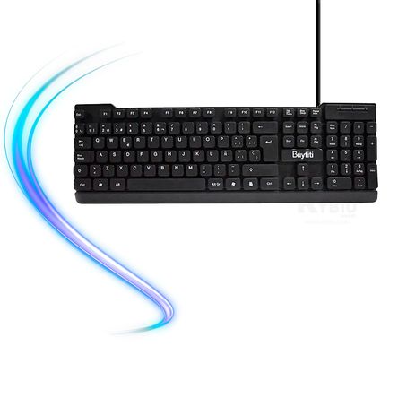 Teclado Buytiti de Oficina con Cable Negro RYBIU IMPORT