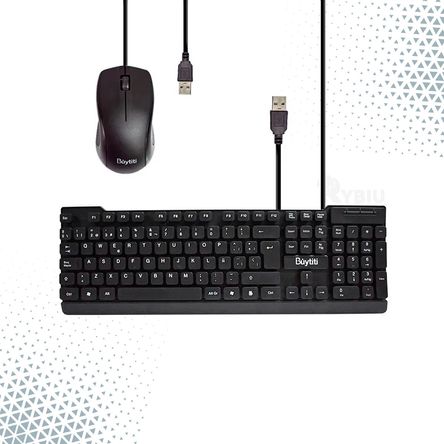 Teclado Negro Estandar Ergonomico para Oficina