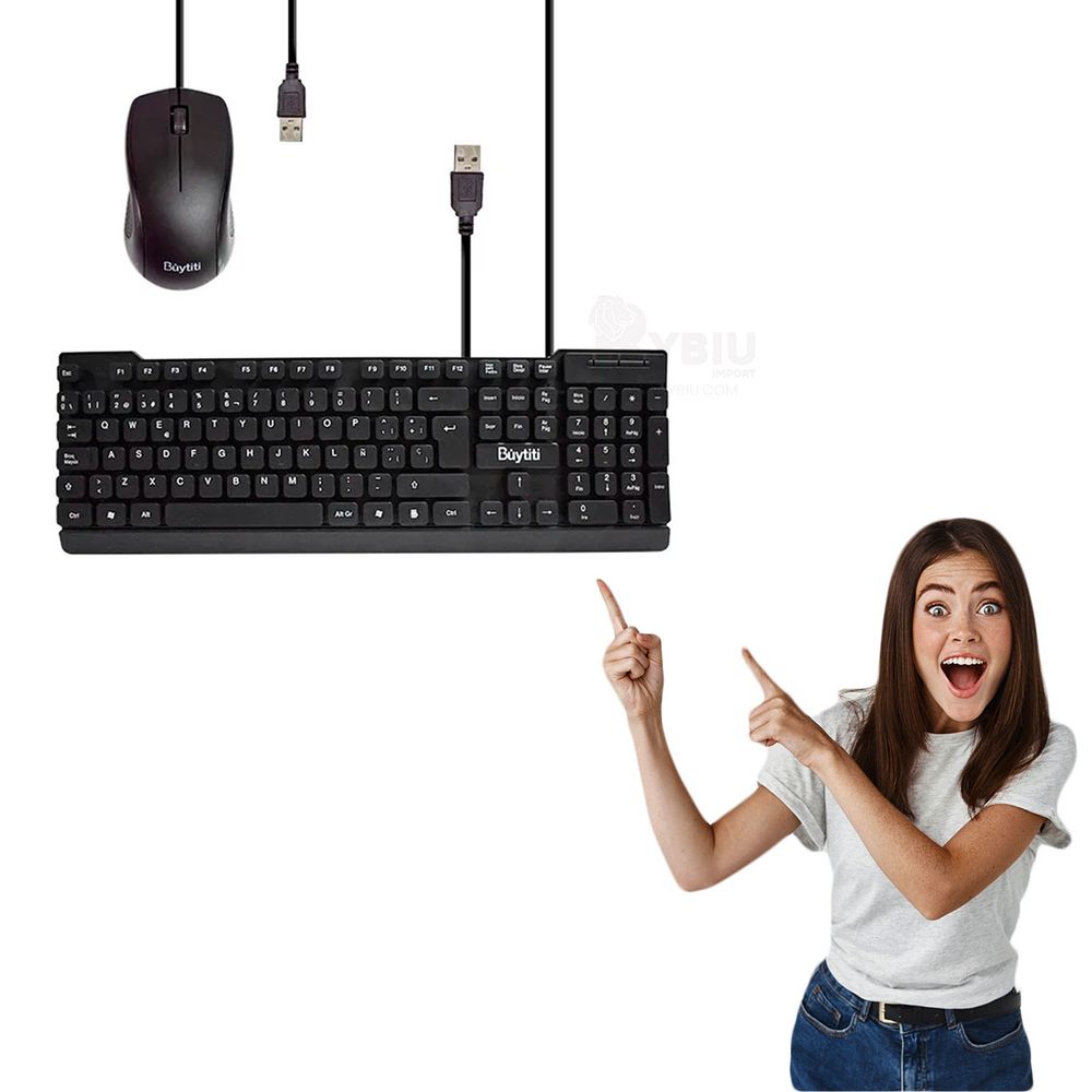 Teclado con Mouse Negro Estandar Teclado con Mouse Negro Estandar