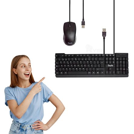 Teclado y Mouse Buytiti Negro para Oficina Teclado y Mouse Buytiti Negro para Oficina