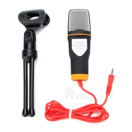 Microfono Negro Mediano con Condensador Tripode SF-666 Microfono Negro Mediano con Condensador Tripode SF-666