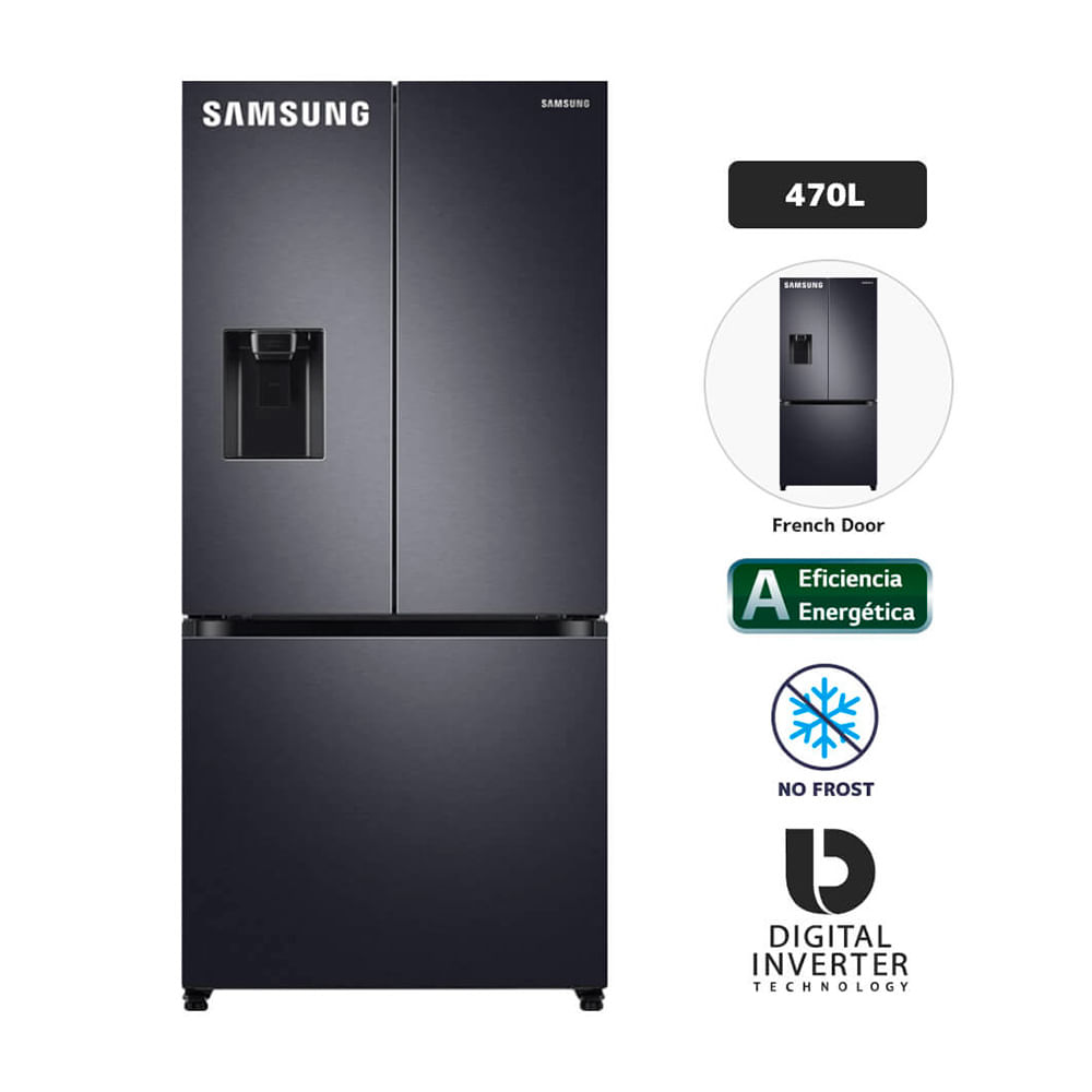 Refrigerador SAMSUNG 470L No Frost Rf49A5202B1 Negro