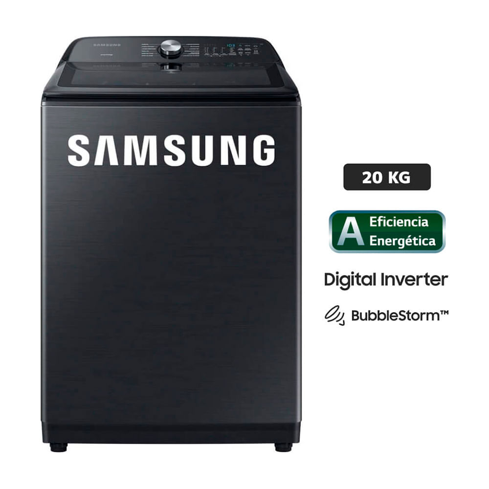 Lavadora SAMSUNG Carga Superior 20 Kg WA20A8377GV Negro