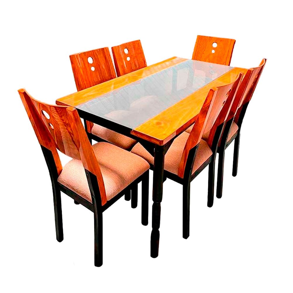 Juego de Comedor 6 Sillas Navarro Taupe