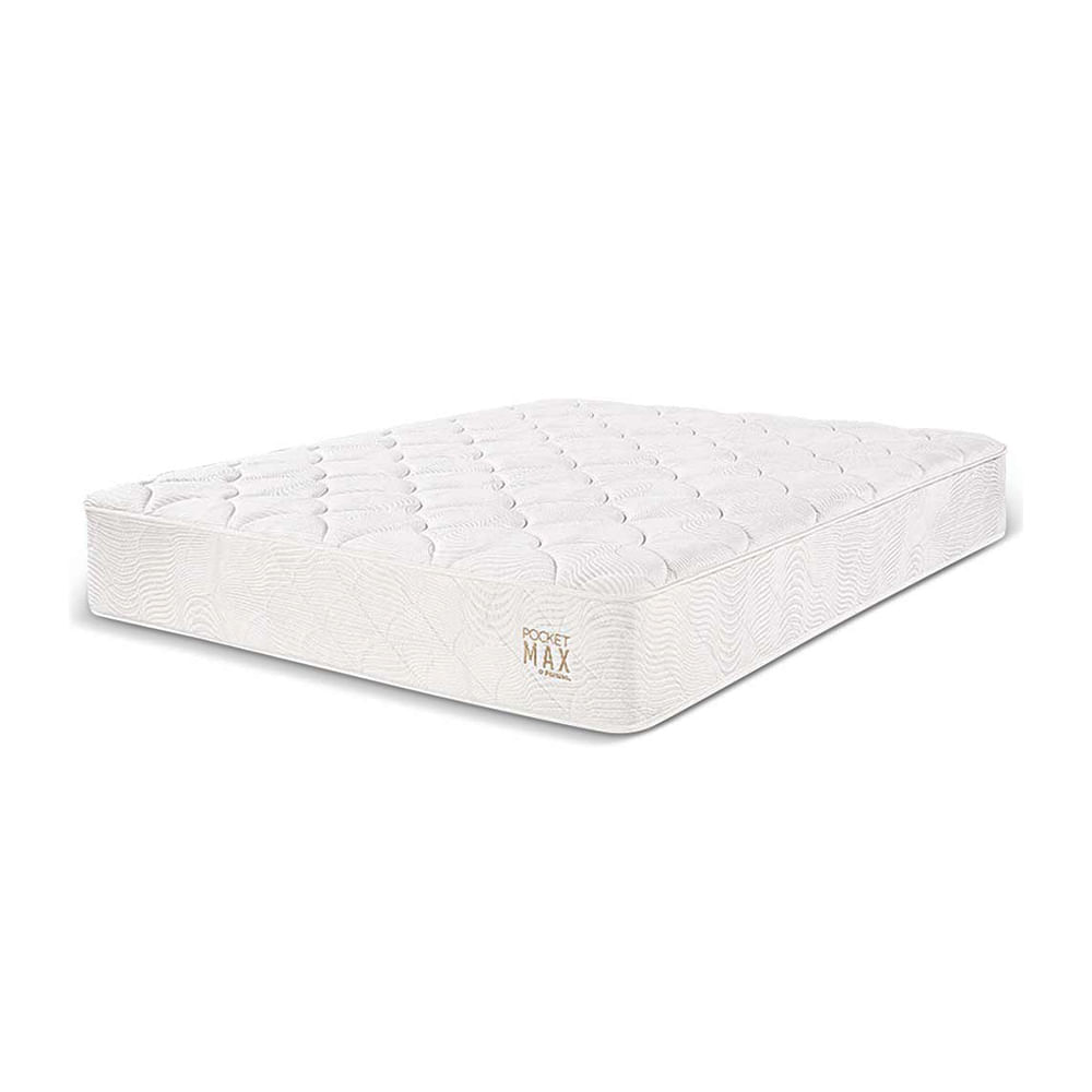 Colchón Paraíso Pocket Max Queen + 2 Almohadas + Protector