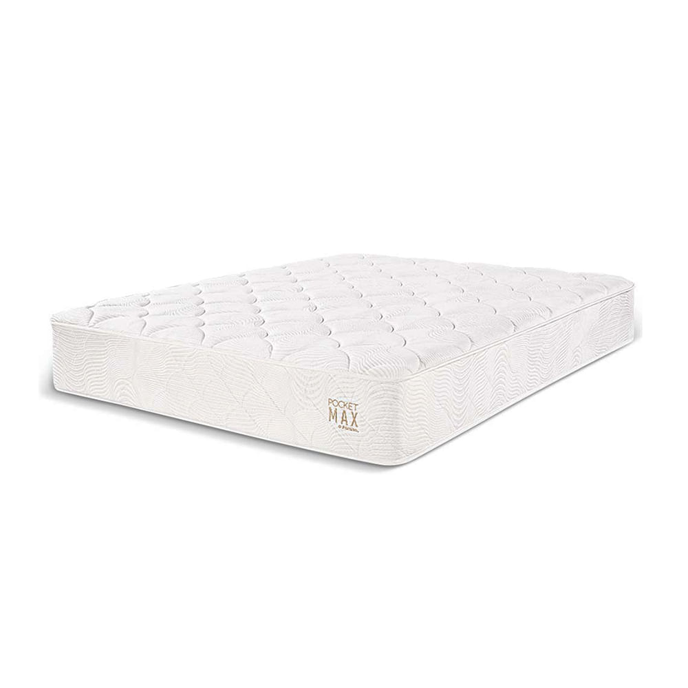 Colchón Paraíso Pocket Max 2 Plazas + 2 Almohadas + Protector