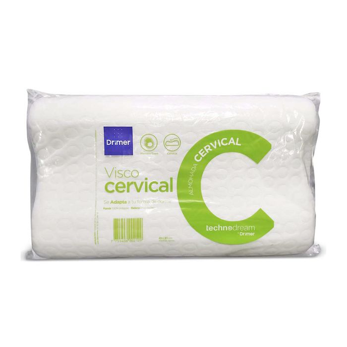 Almohada TECHNODREAM Visco Cervical 49x30cm Promart
