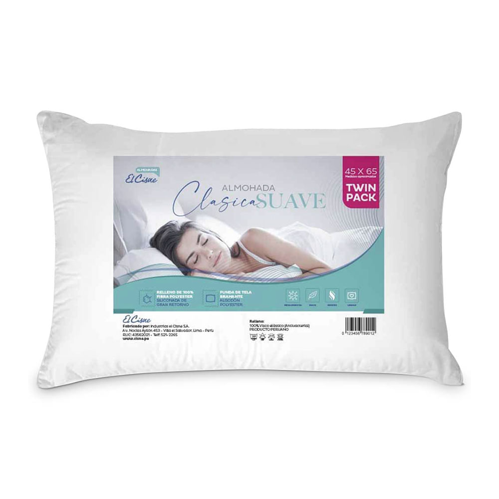 Funda de Almohada Seda Satinada Blanco Idecor Home Para Cuidado del Cabello  (Pack 2) - Promart