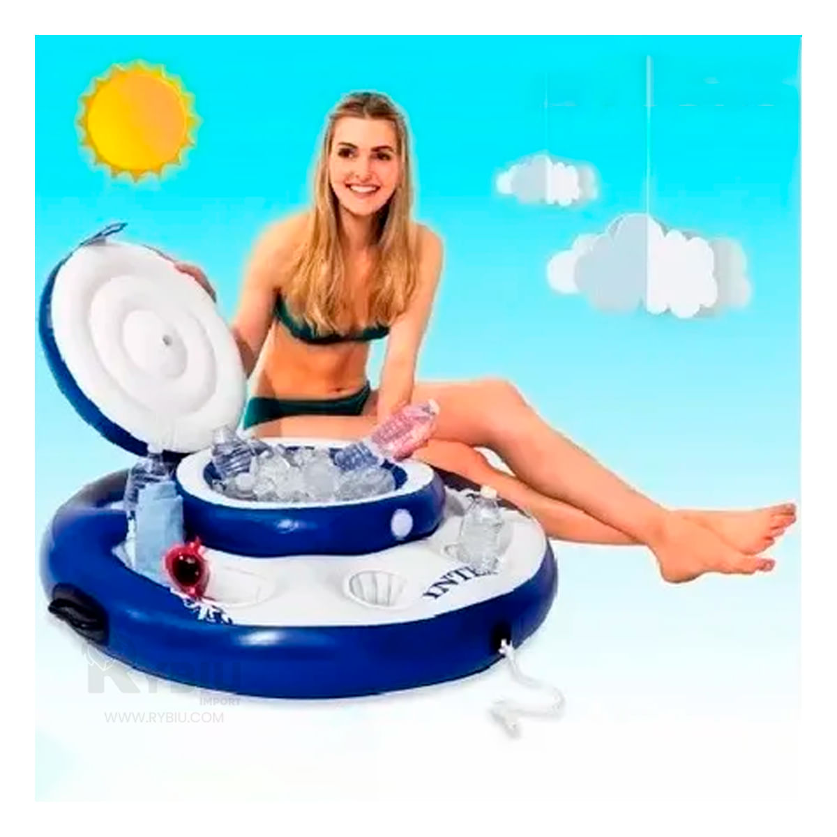 Contenedor de Bebidas Inflable de Piscina
