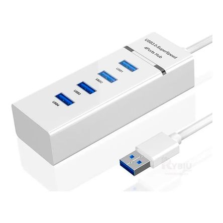 Extension USB 4 Puertos 3.0 USB Laptop Blanco RYBIU IMPORT