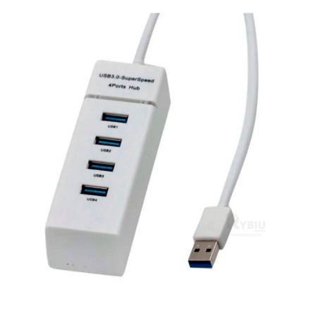 Adaptador Hub 4 Entradas Blanco RYBIU IMPORT