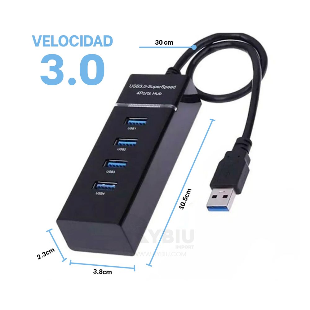 Multipuertos Usb 3.0 con 4 Puertos - Promart