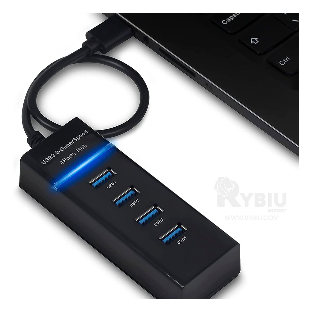 HUB CON 4 PORTA USB AD9114 NERO