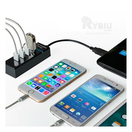 Puerto 4 Entradas Hub 30 cm Negro Puerto 4 Entradas Hub 30 cm Negro