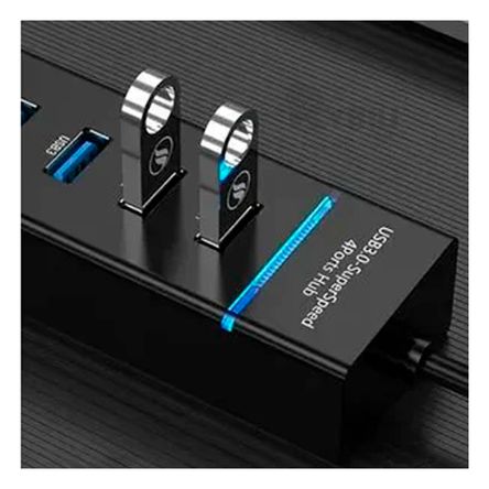 Puertos USB 4 Entradas Extensor Negro RYBIU IMPORT